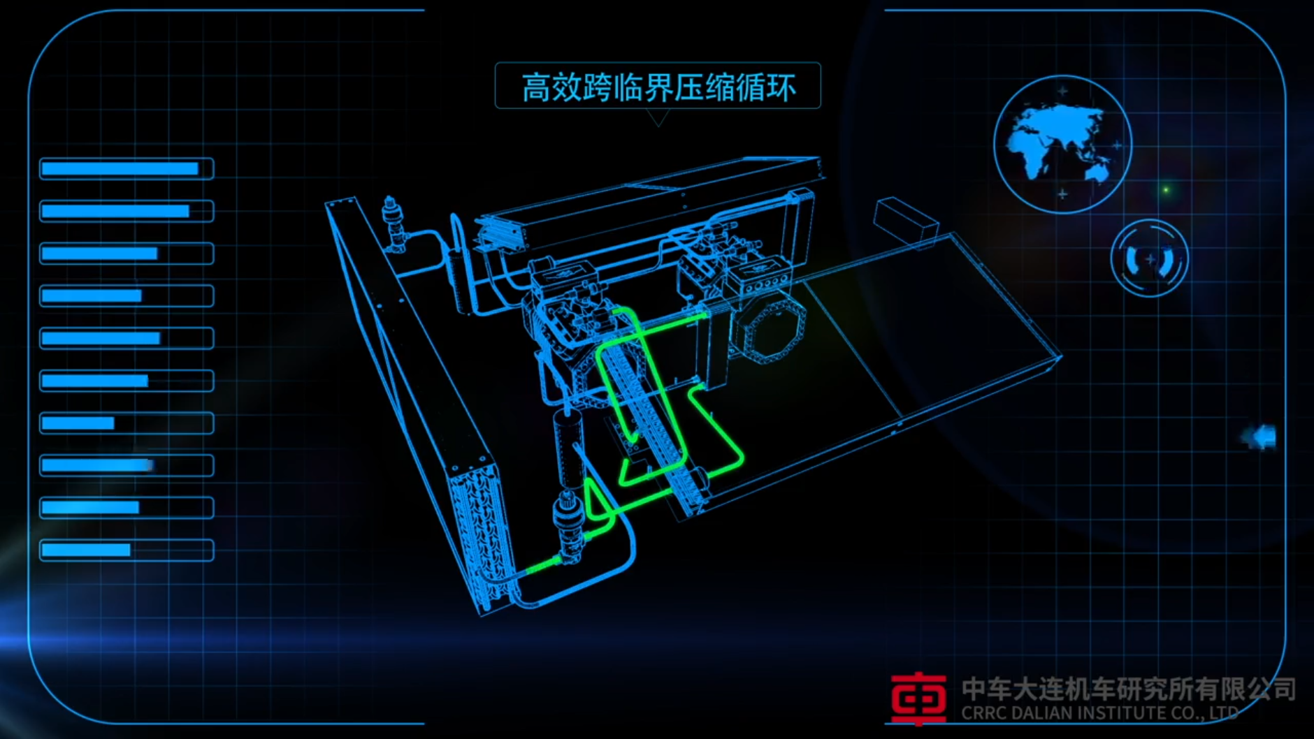 400公里動(dòng)車?yán)涿娇照{(diào)產(chǎn)品3D動(dòng)畫演示